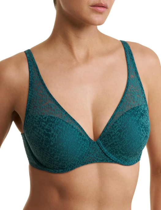 NATORI PRETTY SMOOTH WIRED FULL COVERAGE CONTOUR BRA #731318 EMERALD BLUE