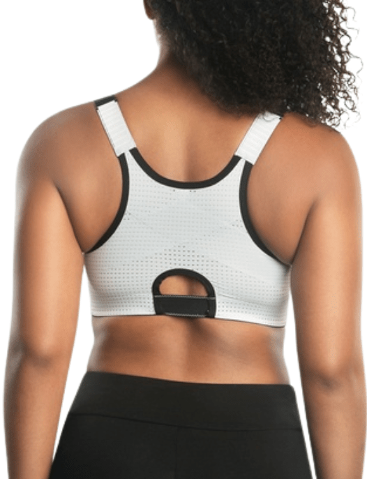 Parfait Women's Wave Wire-free Zip Front Sports Bra - Silver - 36j