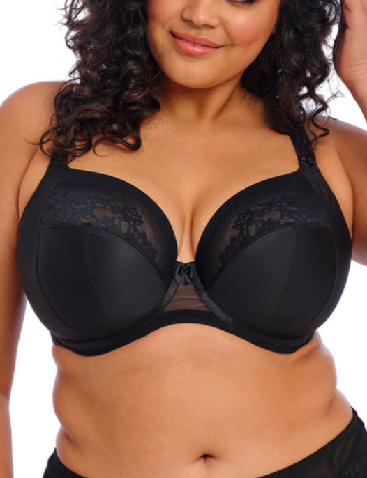 ELOMI NERINA UNDERWIRE PLUNGE STRETCH BRA #EL302734BLK