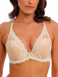 WACOAL EMBRACE PLUNGE UNDERWIRE CUP BRA # WA853291271 NATURALLY NUDE/IVORY