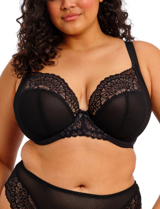 TIERNIE UNDERWIRE PLUNGE STRETCH BRA EL303334BLK BLACK&nbsp;