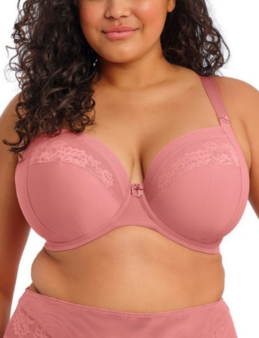 ELOMI NERINA UNDERWIRE PLUNGE STRETCH BRA #EL302734DRO DUSTY ROSE
