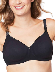 CAKE MATERNITY CROISSANT FLEXIBLE WIRE NURSING BRA #24101606 BLACK