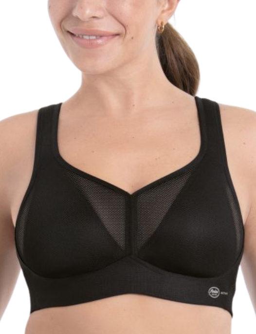ANITA ACTIVE AIR CONTROL X SPORTS BRA DELTAPAD #5543001 BLACK