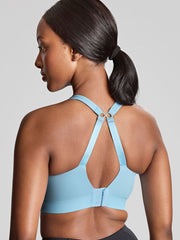 Blue high impact sports bra
