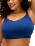 ELOMI DOWNTIME NON-WIRED BRALETTE #EL301417FRY FRENCH NAVY