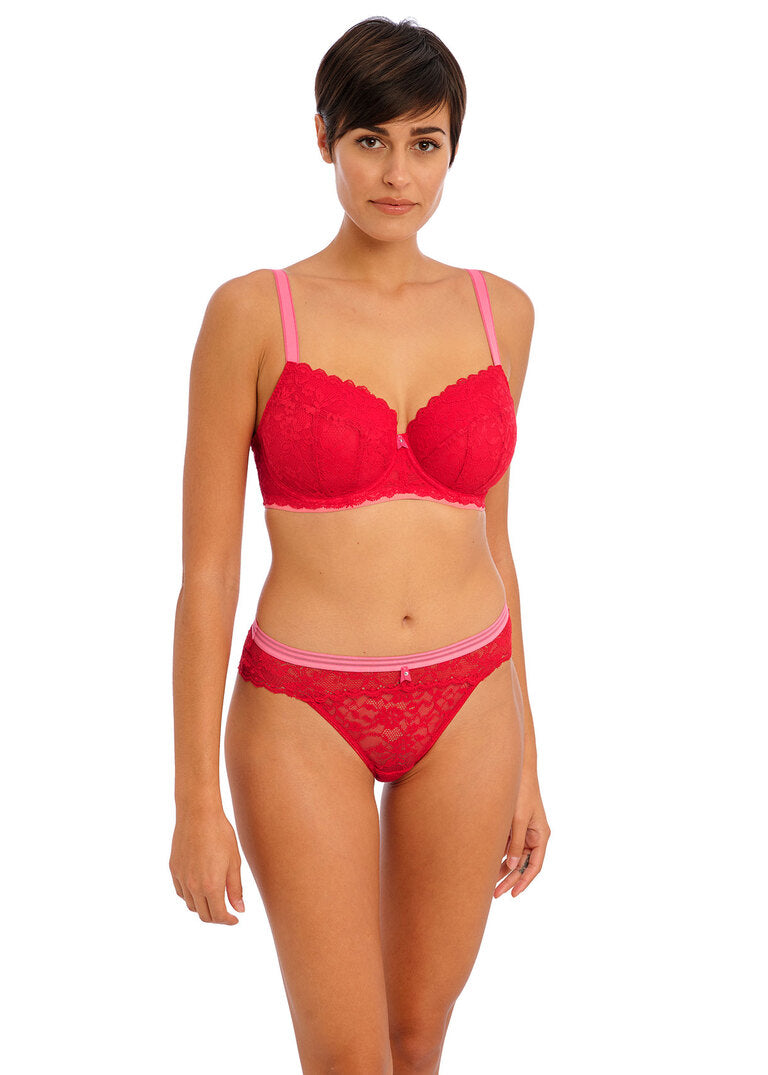 gapping at the top of cup with comfortable posture 32DD - Freya » Patsy  Padded Half Cup Bra (1223)