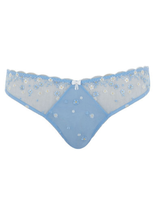 Cute Lacy Blue Brief with a blossom print 