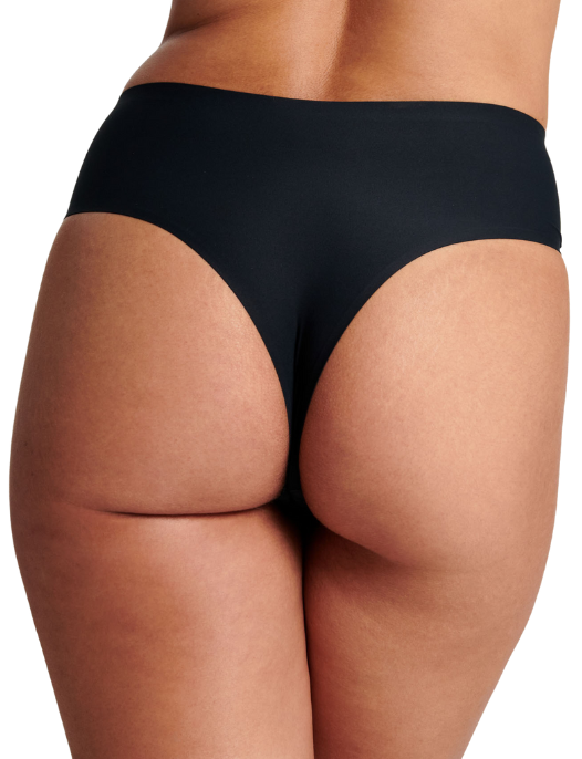 EVELYN BOBBIE HIGH-WAISTED THONG BLACK