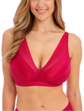 Red non wired bralette for bigger boobs
