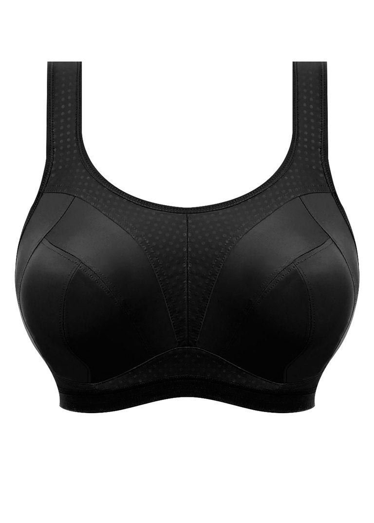 Panache Sport Boundless Non Wired Sports Bra - Black/Ice Blue