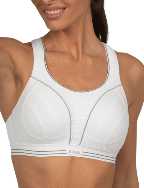 Ultimate Run Bra White Sports Bra Shock Absorber She Science