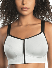 wave zip front sports bra